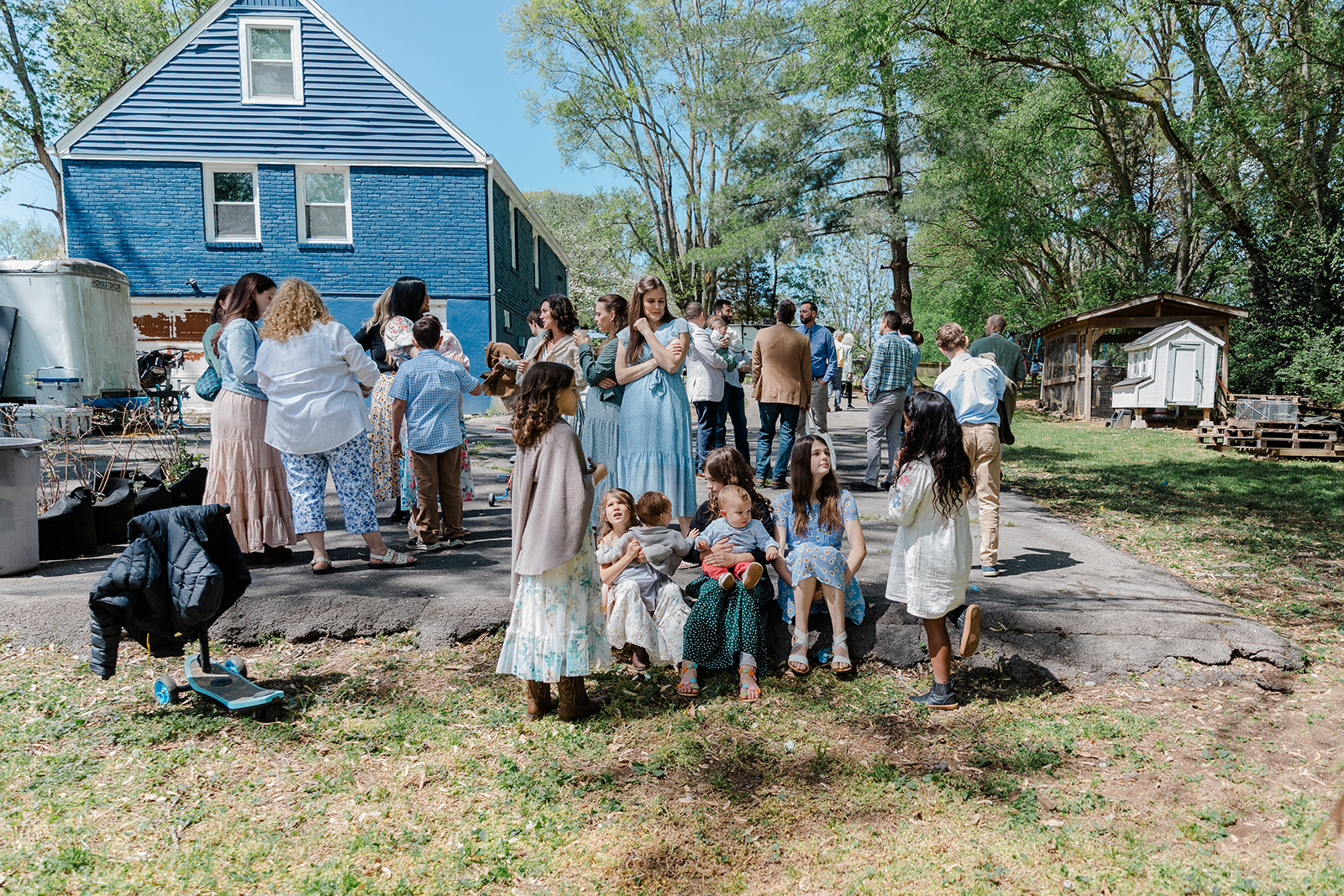Grace Story gathered together after a Sunday service